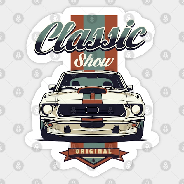 Classic Sports Car Design Sticker by Casually Fashion Store